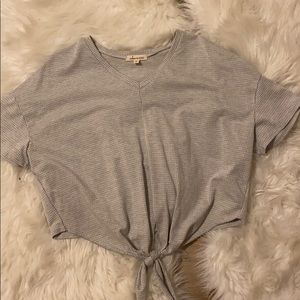 Gingham cropped tee, worn like once!